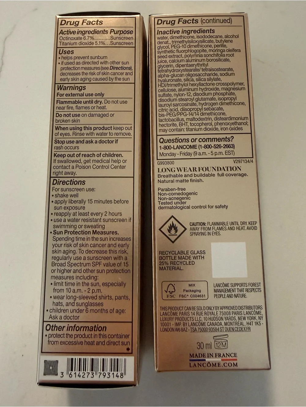 2 Lancôme Teint Idole Ultra Wear Foundation - 225N - Beige